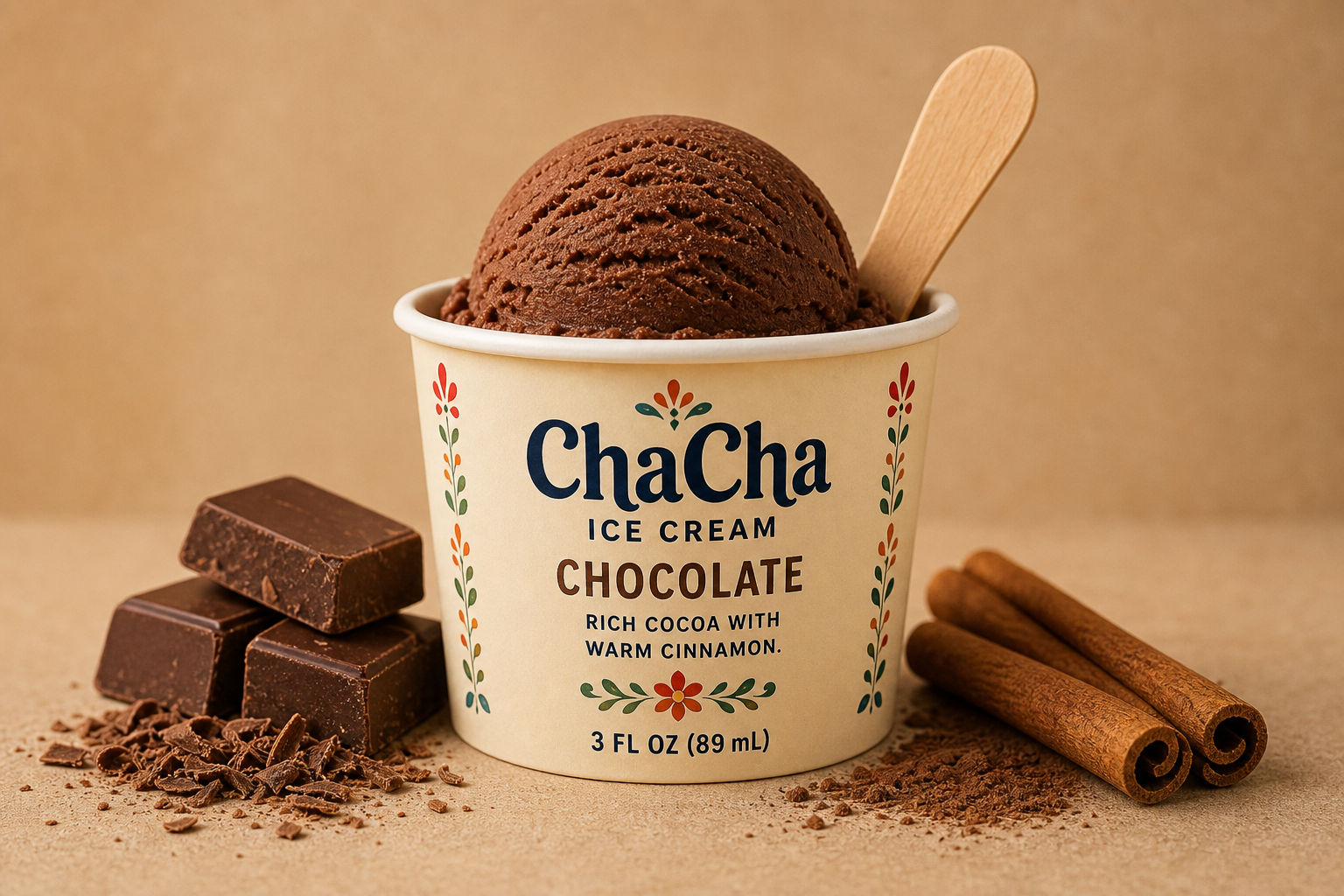ChaCha Chocolate ice cream cup